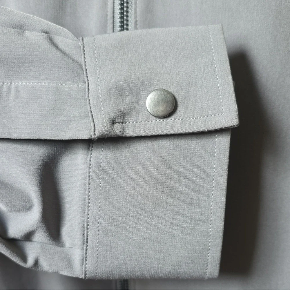 14th & Union Men's Gray Full-Zip Jacket XL. Lightweight casual tech shirt jacket